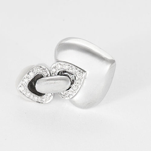 Boucles d'oreilles BVLGARI - Doppio Cuore - Boucles d'oreilles or et diamants 58 Facettes DV1381-6