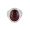 Bague 52 Bague en or gris,  tourmaline rose et pavage petits diamants. 58 Facettes DV3580-1-52-1
