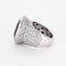 Bague 52 Bague en or gris,  tourmaline rose et pavage petits diamants. 58 Facettes DV3580-1-52-1