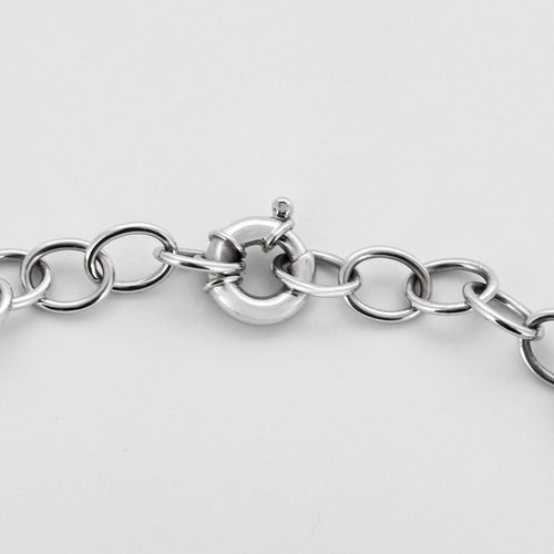 Collier Collier en or jaune et or gris à maillons rond et diamants 58 Facettes DV3580-3