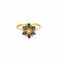 Bague 49 Bague "Fleur" or jaune, diamants et saphir 58 Facettes DV0974-6-49-2