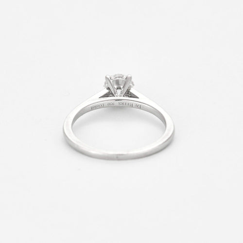 Bague 48 DE BEERS - Bague solitaire platine et diamant 0.54 carat environ 58 Facettes DV0973-1-48-2