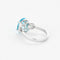 Bague 52 Bague en or gris topaze et diamants 58 Facettes DV0975-3-52-2
