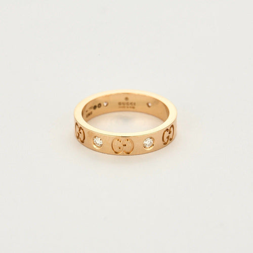 Bague 51 GUCCI - Icon - Bague or rose et diamants 58 Facettes DV0945-1-51-2