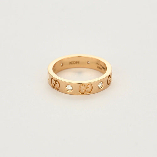 Bague 51 GUCCI - Icon - Bague or rose et diamants 58 Facettes DV0945-1-51-2