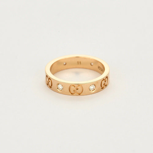 Bague 51 GUCCI - Icon - Bague or rose et diamants 58 Facettes DV0945-1-51-2