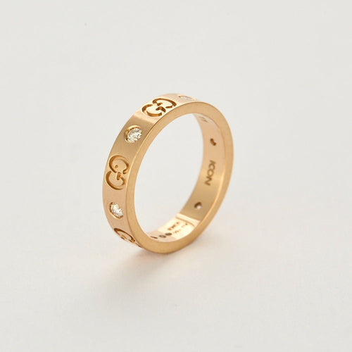 Bague 51 GUCCI - Icon - Bague or rose et diamants 58 Facettes DV0945-1-51-2