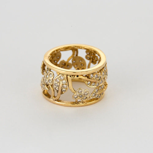 Anneau or jaune et diamants