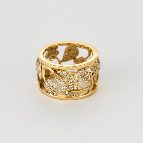 Anneau or jaune et diamants