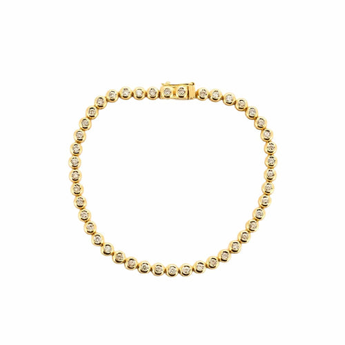 Bracelet Bracelet ligne en or jaune et diamants 58 Facettes DV0978-3