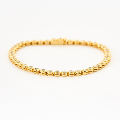 Bracelet Bracelet ligne en or jaune et diamants 58 Facettes DV0978-3