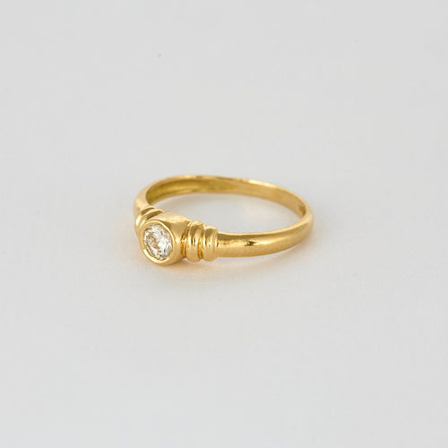 50 Bague solitaire en or jaune et diamant 58 Facettes DV5390-11-50-5