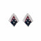 Boucles d'oreilles Paire de boucles d'oreilles or gris, diamants, rubis et saphirs 58 Facettes DV0978-1