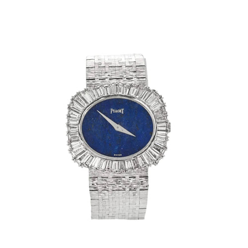 Montre PIAGET - Montre de dame en or gris, diamants et lapis-lazuli. 58 Facettes DV0979-2