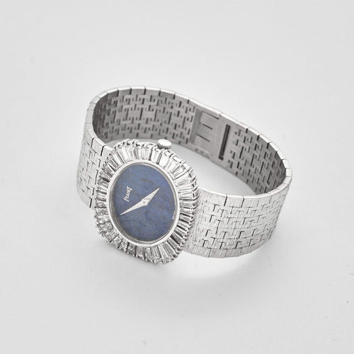 Montre PIAGET - Montre de dame en or gris, diamants et lapis-lazuli. 58 Facettes DV0979-2