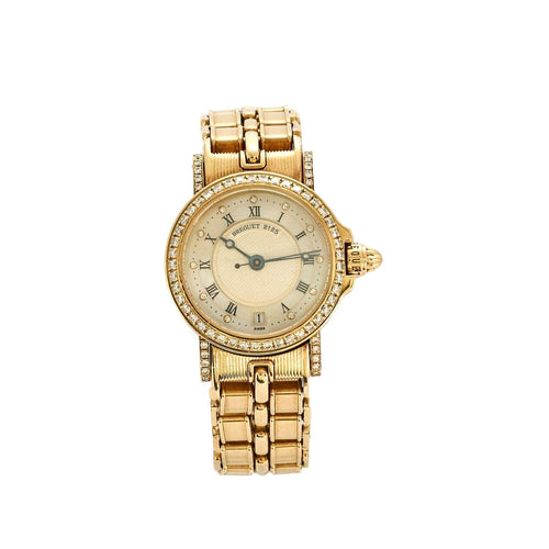 Montre BREGUET - Montre Breguet Marine automatique modèle « 2125B » en or jaune et diamants. 58 Facettes DV0979-3