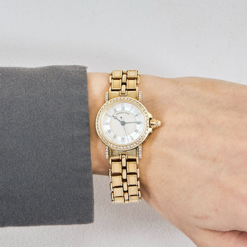 Montre BREGUET - Montre Breguet Marine automatique modèle « 2125B » en or jaune et diamants. 58 Facettes DV0979-3