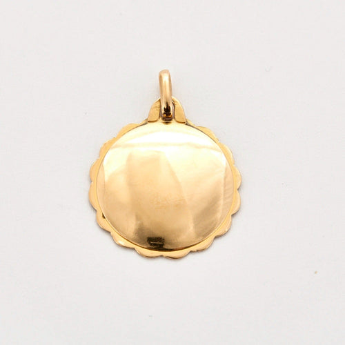 Pendentif AUGIS - Pendentif Médaille Médaille d'amour or jaune et rubis 58 Facettes DV1342-3