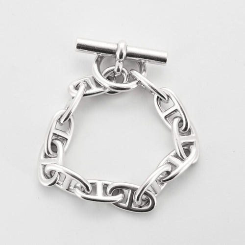 Bracelet HERMES - Bracelet chaîne d'ancre en argent, grand modèle 58 Facettes DV0981-1