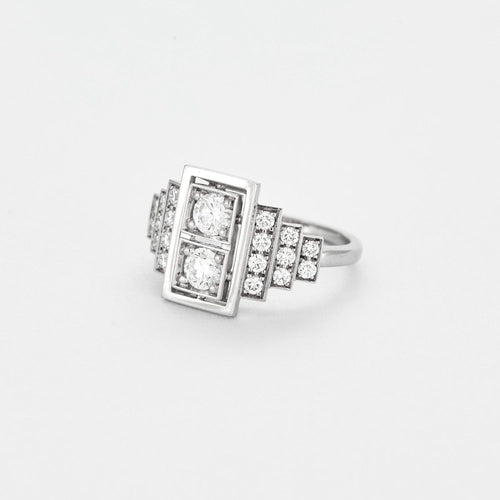 Bague 49 Bague platine diamants 58 Facettes DV0982-1-49-2