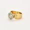 Bague 54 Bague en or jaune, or gris et diamants 58 Facettes DV11262-8-54-3