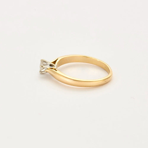 Bague 51 Bague solitaire en or jaune et diamant 58 Facettes DV11262-9-51-2