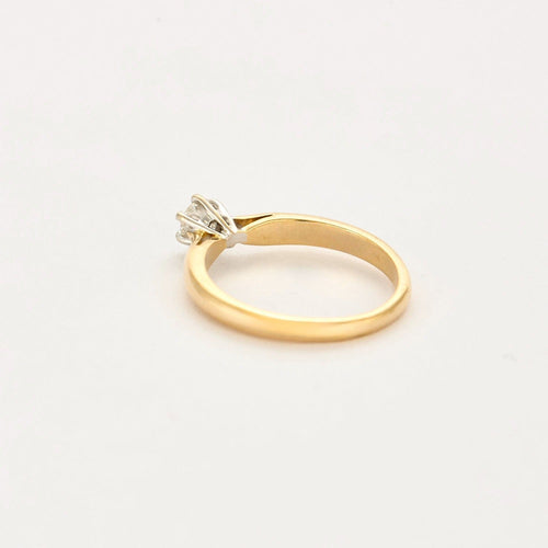 Bague 51 Bague solitaire en or jaune et diamant 58 Facettes DV11262-9-51-2
