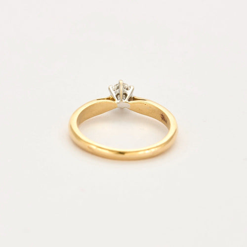 Bague 51 Bague solitaire en or jaune et diamant 58 Facettes DV11262-9-51-2