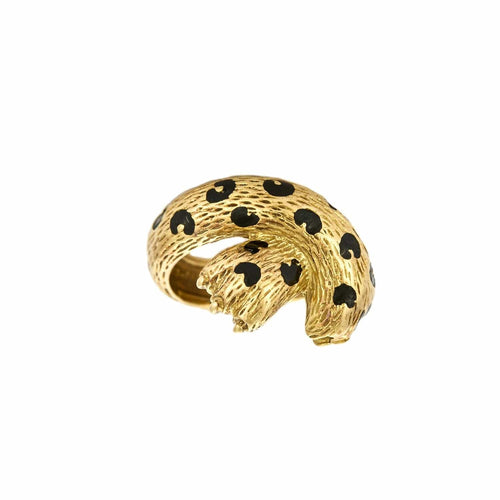Bague 48 FRED - Ombre Féline - Bague en or jaune et émail 58 Facettes DV12321-2-48-2