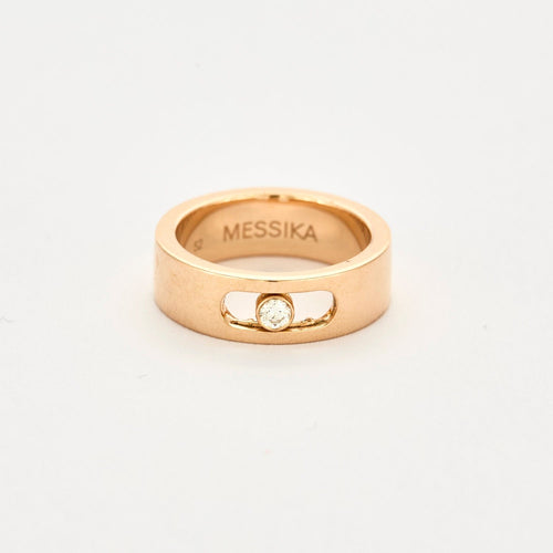 Bague 52 MESSIKA - Move - Bague en or rose serti d'un diamant 58 Facettes DV11868-1-52-1