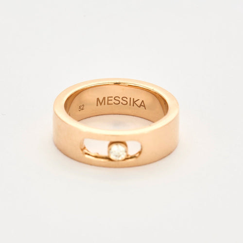 Bague 52 MESSIKA - Move - Bague en or rose serti d'un diamant 58 Facettes DV11868-1-52-1