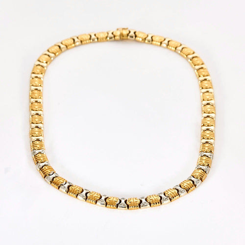 Collier Collier en or jaune et or gris, diamants 58 Facettes DV0984-5