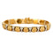 Bracelet Bracelet en or jaune, or gris et diamants 58 Facettes DV0984-6