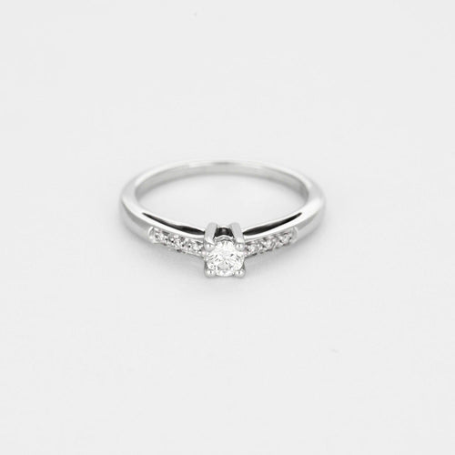 Bague 48.5 Mauboussin - Tu es le Sel de ma vie N°2 - Bague Solitaire en or gris et diamants 58 Facettes DV12741-1-485-2