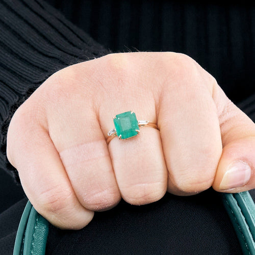 53 Bague en or rose et émeraude 58 Facettes DV0986-2-53-2