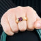 Bague 52 CARTIER - Ellipse - Bague jonc or jaune et grenat Rhodolite 58 Facettes DV0947-1-52-1