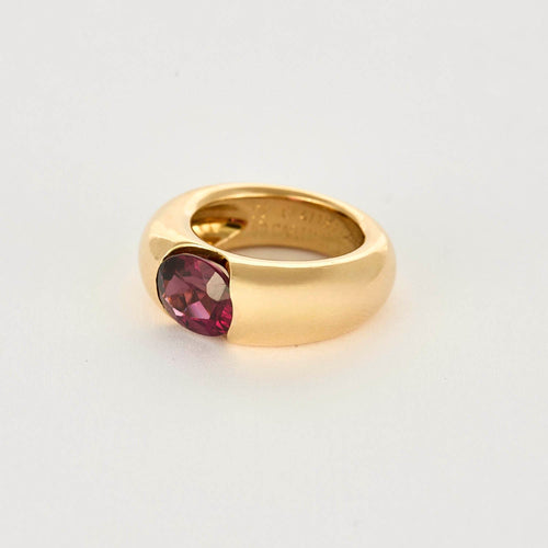 Bague 52 CARTIER - Ellipse - Bague jonc or jaune et grenat Rhodolite 58 Facettes DV0947-1-52-1