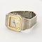 Montre CARTIER - Santos Galbée - Montre acier et or jaune, cadran gris. 58 Facettes DV0913-1