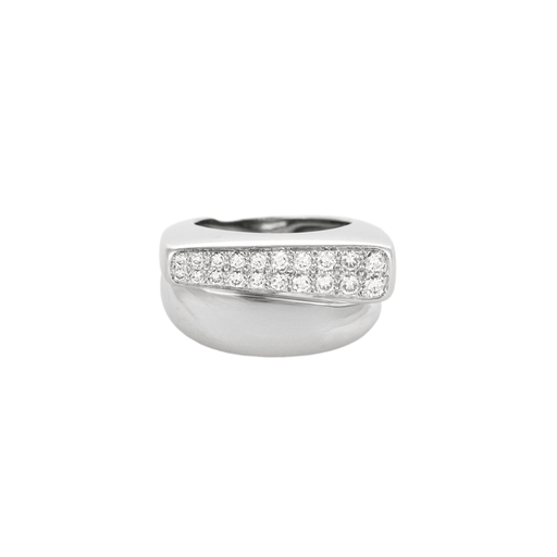 Bague 52 FRED - Sucess - Bague en or gris et diamants 58 Facettes DV0995-1-52-2