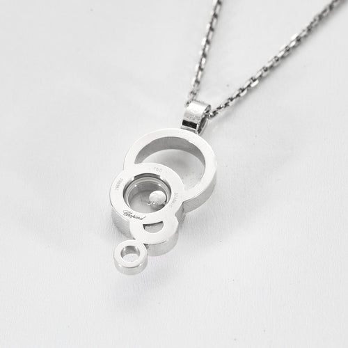 Collier CHOPARD - Chaîne et en pendentif Happy Diamond en or gris et diamant 58 Facettes DV11970-3