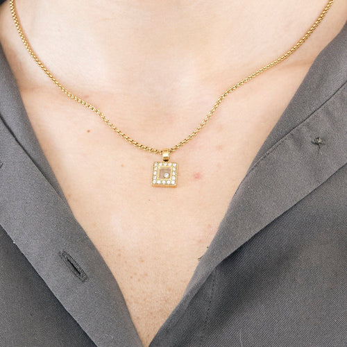 Collier CHOPARD - Happy Diamonds - Collier or jaune et diamants 58 Facettes DV11970-1