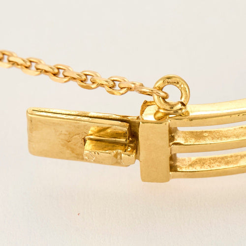 Bracelet Bracelet en or jaune, émeraude et diamants 58 Facettes DV0834-7