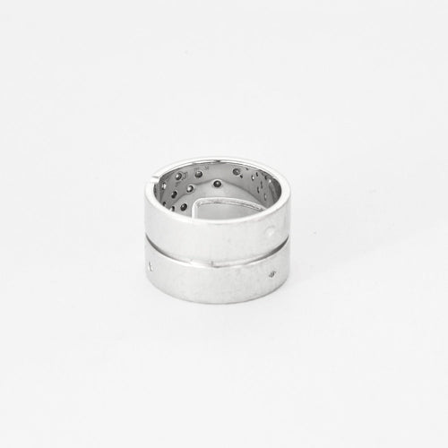 Bague 50 DINH VAN - Seventies -  Bague en or gris et diamants 58 Facettes DV0997-1-50-2