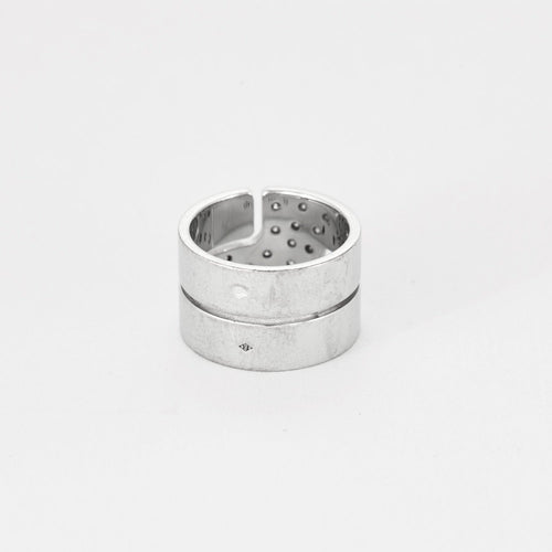 Bague 50 DINH VAN - Seventies -  Bague en or gris et diamants 58 Facettes DV0997-1-50-2