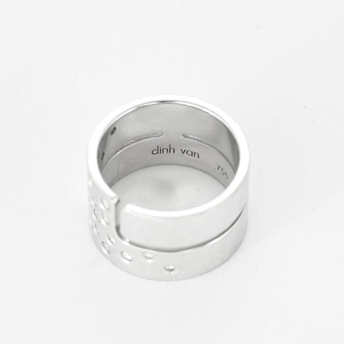 Bague 50 DINH VAN - Seventies -  Bague en or gris et diamants 58 Facettes DV0997-1-50-2