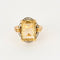Bague 52 Bague citrine platine et or jaune, diamants 58 Facettes DV4845-7-52-1