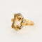 Bague 52 Bague citrine platine et or jaune, diamants 58 Facettes DV4845-7-52-1