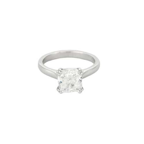 Bague 54 Bague solitaire en or gris et diamant 3.01 carat 58 Facettes DV0125-10-54-3