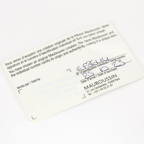 Mauboussin - Tu es le Sel de ma vie - Bague en or gris et diamants