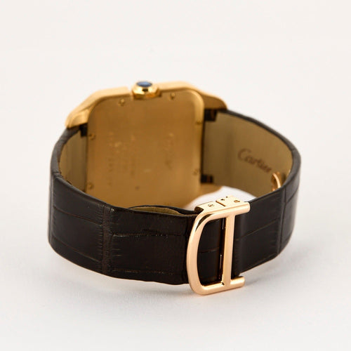 Montre CARTIER - Montre Santos Dumont Réf. 2787 mouvement Quartz avec boîtier et corne en or jaune 58 Facettes DV0994-2